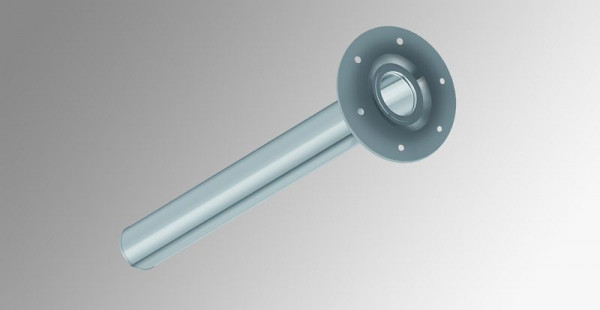 Element System 4ER-SET MÖBELFUSS, Ø50, 710 mm, WEISS ALU, VE: 3 Einheiten a 4 Stück, 11124-00000