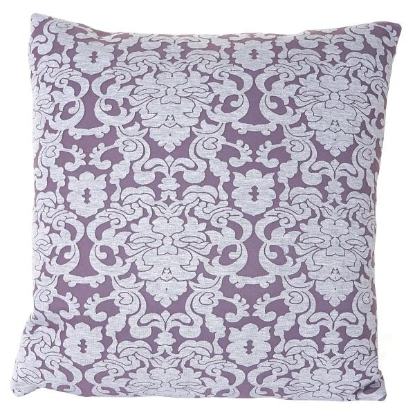 Mendler Deko-Kissen Barock, Sofakissen Zierkissen mit Füllung, lila 45x45cm, 51874