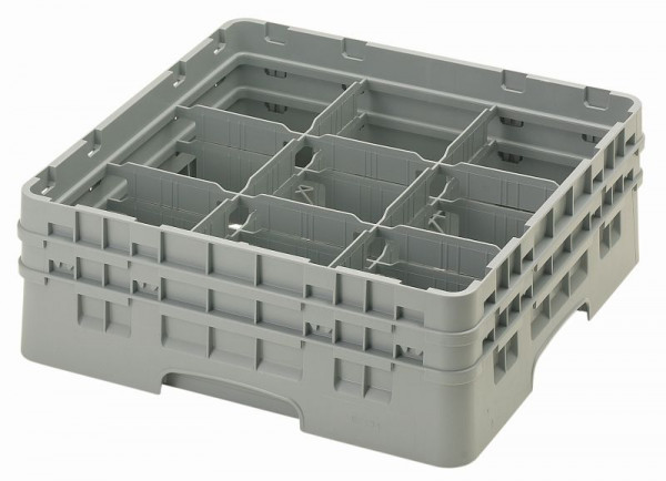 Cambro Spülkorb mit 9 Fächer Camrack® 13,2 cm Soft Grau, 9S434151