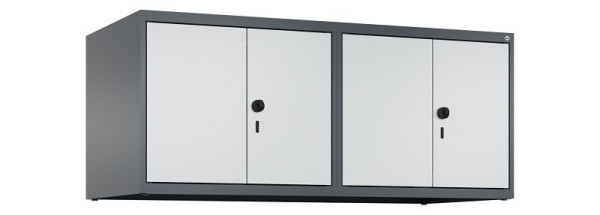 C+P Schrankaufsatz Classic PLUS, C Aufsatzschrank Classic PLUS, 4 Abteile, 500x1200x500mm, 7016/7035, Drehriegel, 080092-40 S10013