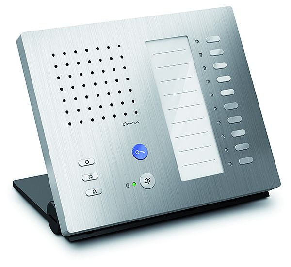 TCS Audio Innenstation zum Freisprechen Serie Carus ADAPTO +10 Tasten, Tischgerät silber, CAI1110-0150