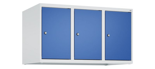 C+P Schrankaufsatz Classic PLUS, Aufsatzschrank, 7035/5010, Zylinderschlösser, 500x900x500mm, 3 Abteile, 080090-30 S10018