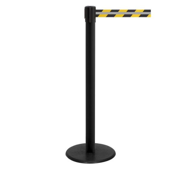 Stein HGS Personenleitsystem 'P-Line Famous Reflex' aus Kunststoff, reflektierendes Gurtband, schwarz/gelb mit Reflektorstreifen, 2,3m, schwarz, 65857.0014