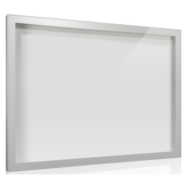 Stein HGS Schaukasten -Infomedia CL- mit Sicherheitsschloss, grün, silber eloxiert, 90mm/70mm, Passepartout in RAL 7035 lackiert, Maße (B x H): 1350 x 1150 mm, 21130-01011