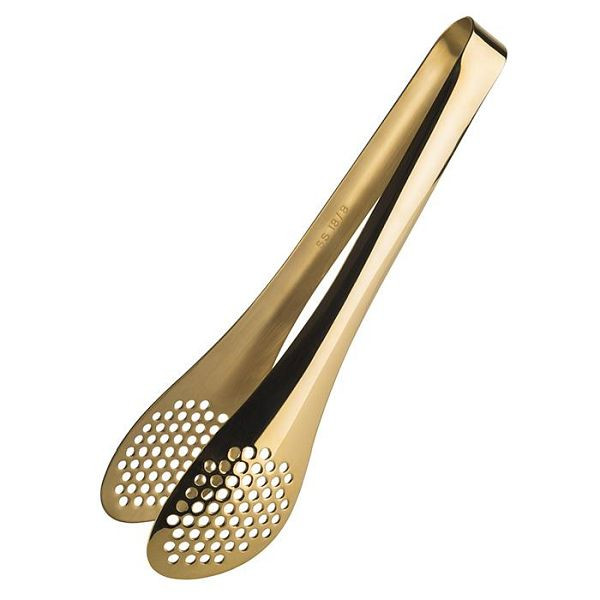 APS Universalzange, Gesamtlänge: 25 cm, 18/8 Edelstahl, Gold-Look, hochglanzpoliert, Schaufelmaß: 7 x 5 cm, 75831