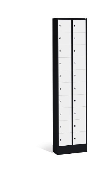 C+P Kleingefachschrank Intro, H1950xB460xT200mm, Farbe: Schwarzgrau / Lichtgrau, 80700-203 S10083