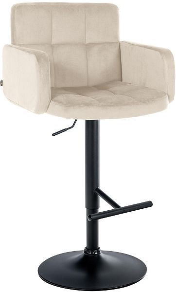 CLP Barhocker Los Angeles Samt schwarz, creme, 323096
