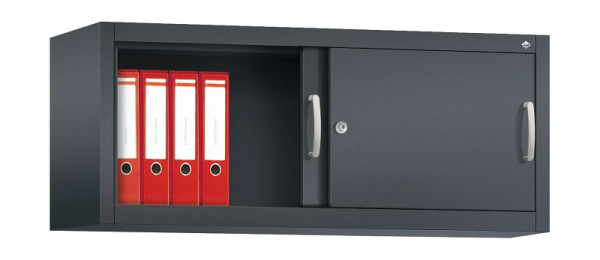 C+P Aufsatzschrank Acurado, H500xB1200xT400mm, Farbe: Schwarzgrau, Bügelgriff, 1 OH, 2044-00 S10040