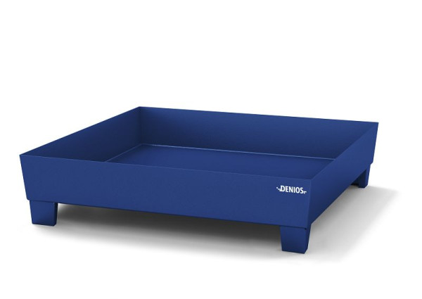 DENIOS Auffangwanne aus Stahl für 1 Fass à 200 Liter, 1236 x 1210 x 290 mm, 328425