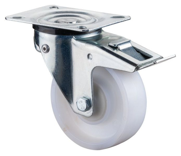 BS Rollen Lenkrolle mit Feststeller, Kunststoffrad, Kugellager mit lastenabhängigem Richtungsfeststeller 360°, VE: 2 Stück, L320.B15.100