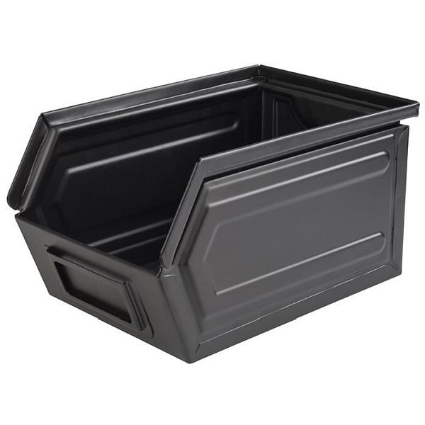 APS Snackbox -INDUSTRIAL-, 23 x 15,5 cm, Höhe: 13 cm, Metall, schwarz, mit Beschriftungsfach, 2,4 Liter, 40676