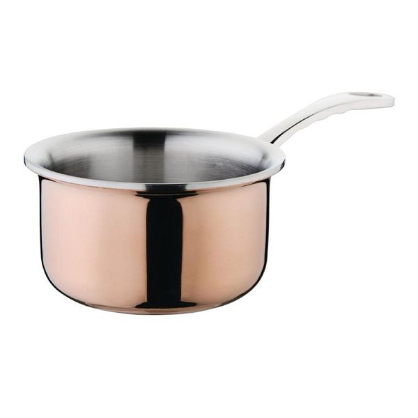 Vogue Mini Triwall Kupfer-Stieltopf 330ml, robuste Konstruktion mit 2,7 mm Stärke, GG756