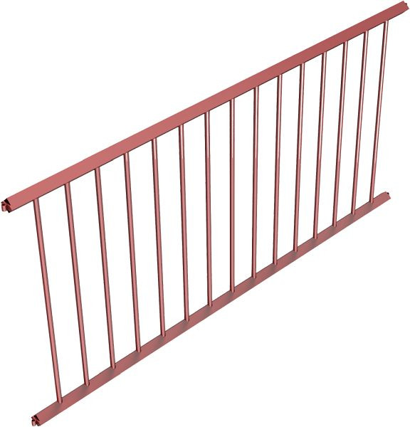 Schake Schutzzaungitter, Zaunfeld, Achsabstand: 2000 mm, feuerverzinkt und rot beschichtet, 418_20BR