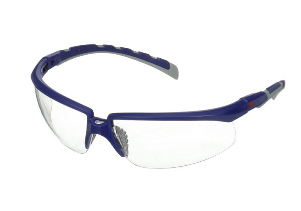 3M Schutzbrille Solus 2000, klar, Polycarbonat-Scheibe, beschlagfrei, kratzfest, S2001AF-BLU, 271462