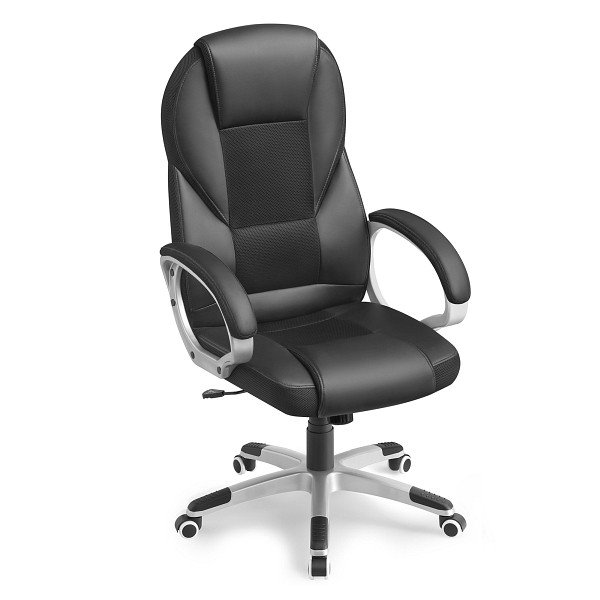 SONGMICS Amtsvorsitzender, Tintenschwarz, 67x67,3x(116-126) cm, OBG22B