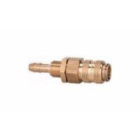 Riegler Schnellverschlusskupplung NW 5, Messing blank mit Schottgewinde und Schlauchtülle, 107138