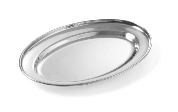 Hendi Serviertablett, oval, 140 x 190 mm, Edelstahl, 404003