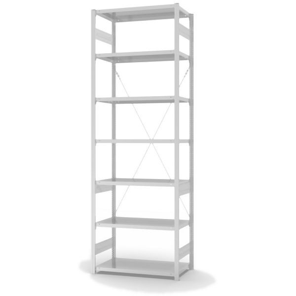 hofe AntiBac Grundregal, zerlegt, 7 Böden 3000 x 500 x 1000 mm, Antibakterielle Beschichtung in weiß (ähnlich RAL 9016), HKG30510ANT