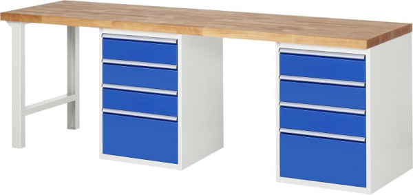 RAU Werkbank Serie 7000 - Modell 7510-8, B2500 x T700 x H890 mm, 13-7510A8-257B4M.11