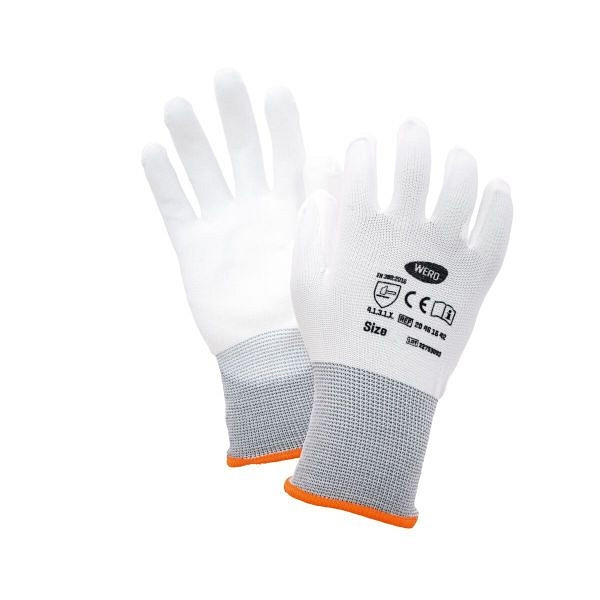 WERO Feinstrickhandschuh Allrounder weiß, Größe 7, VE: 12 Paar, 20462467