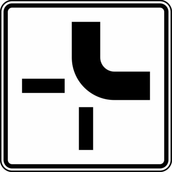 Stein HGS Verlauf der Vorfahrtstraße Nr. 1002-21, 420x420mm /RA1/Alform, 1002-21-112