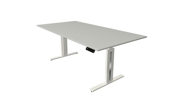 Kerkmann Sitz-/Stehtisch Move 3 fresh, B 2000 x T 1000 mm, elektrisch höhenverstellbar von 720-1200 mm, lichtgrau, 10185511