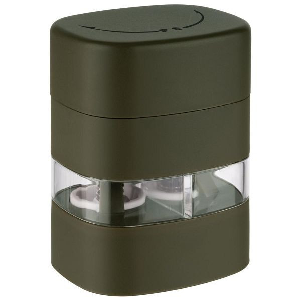 APS 2in1 Salz- und Pfeffermühle, Gewürzmühle, Keramikmahlwerk, Mahlgrad einstellbar, oliv, 40563