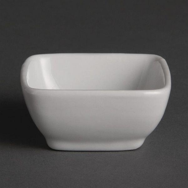 Olympia Whiteware viereckige Amuseschälchen 6cm, VE: 12 Stück, Y137