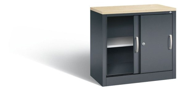 C+P Sideboard mit Schiebetüren Acurado, H720xB800xT400mm, Farbe: Anthrazitgrau, Bügelgriff, 2 OH, 5722-00 S10443