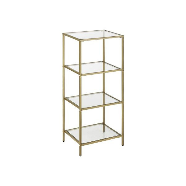 VASAGLE Standregal aus Hartglas, 40 x 30 x 95 cm, LGT28G, 6955880398959