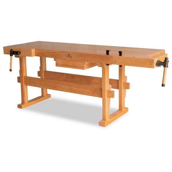 BAMATO Hobelbank aus Massivholz, 615 x 825 x 1900 mm, WORK-2100