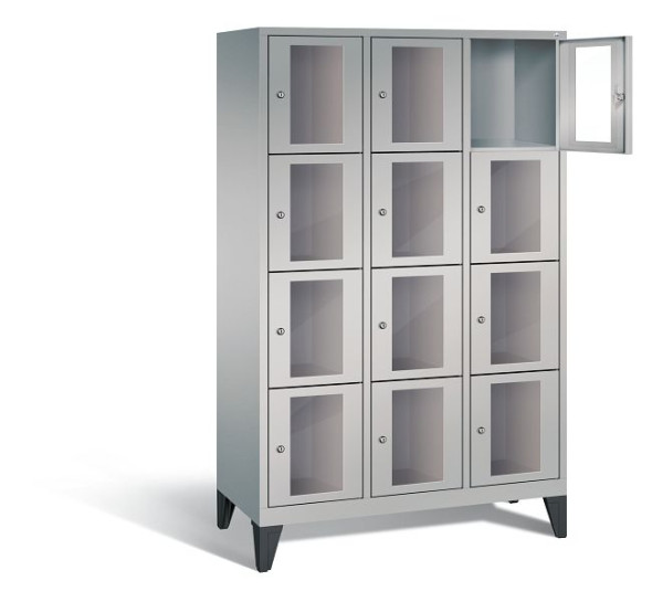 C+P Schließfachschrank Classic, H1850xB1200xT500mm, Farbe: Weißaluminium, 8010A324 S10012