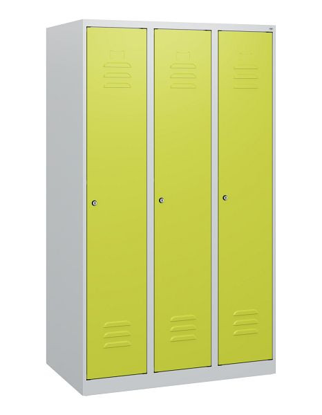 C+P Umkleidespind Classic PLUS, 3 Abteile, 1530x900x500mm, 7035/0024, Zylinderschlösser, 0800005-30 S10020
