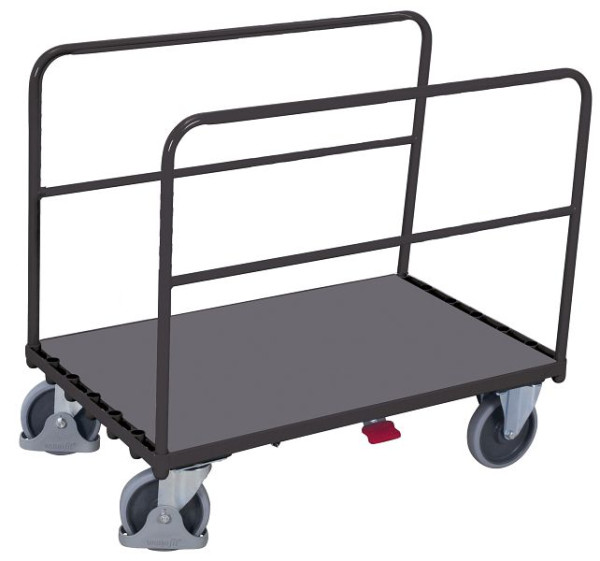 VARIOfit Rohrbügelwagen mit 2 Rohrbügeln, Ladefläche: 1.275 x 740 mm, RAL 7016 anthrazitgrau, sw-800.205/AG