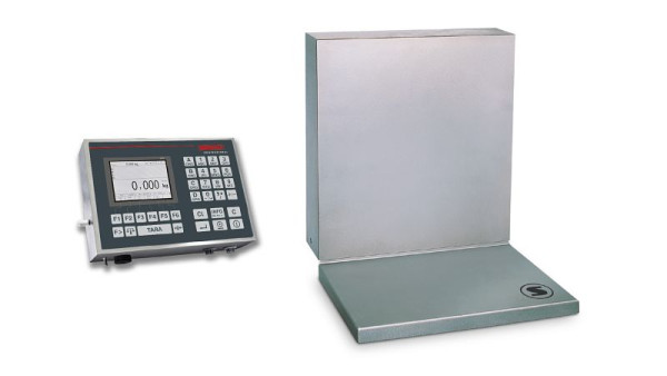 Soehnle Wandwaage geeicht mit Terminal 3025, Höchstlast: 60 kg, Ziffernschritt: 20 g IP65, hochklappbare Wägeplatte, 7626.22.002/5710.00.006