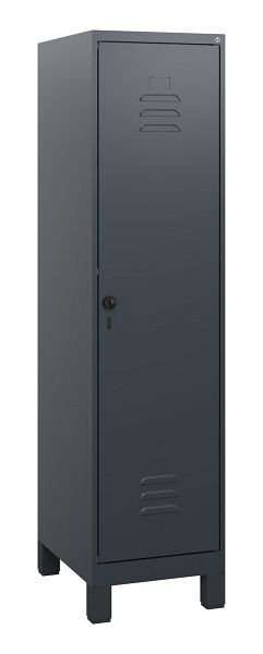 C+P Umkleidespind Classic PLUS, Füße, 1630x400x500mm, 7016/7016, Drehriegel, 0800105-12 S10012