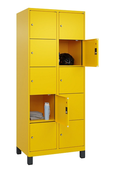 C+P Schließfachschrank Evolo PLUS, mit Füßen, 10 Fächer, 1950x800x500mm, 1023/1, 049010-225 S10022