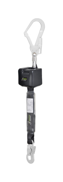 Kratos VORAS Höhensicherungsgerät mit Gurtband Breite 50 mm, Länge 2,50 m mit wirkendem Automatikverschluss, 1 Stahl Gerüsthaken, FA2030302