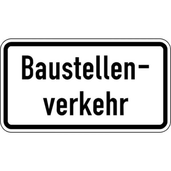 Stein HGS Baustellenverkehr Nr. 1007-38, 750 x 412 mm, Flachform 3 mm, RA2, 1007-38-323