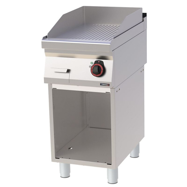 Casselin Snackplatte Gusseisen gerillt mit Unterbau 40 - Linie 700, C7PASFR40S