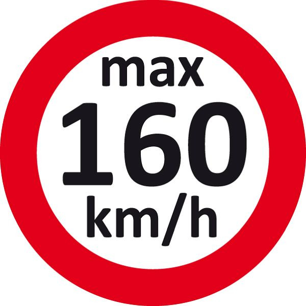 Eichner Geschwindigkeitsaufkleber, 160 km/h, VE: 100 Stück, 9240-00001