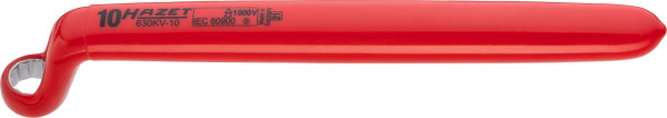 Hazet Einringschlüssel, schutzisoliert, Außen-Doppel-Sechskant Profil, 10 mm, 630KV-10