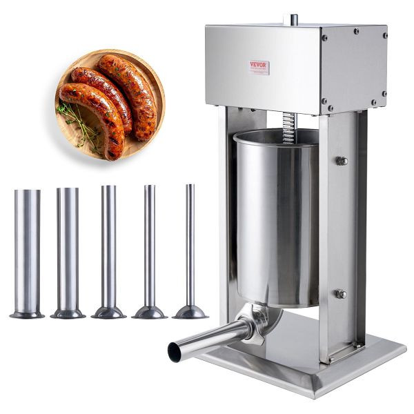 VEVOR Elektrischer Wurstfüller 12L Vertikaler Fleischfüller Edelstahl Restaurant, DDLSBXGGCJ12NGFTNV2