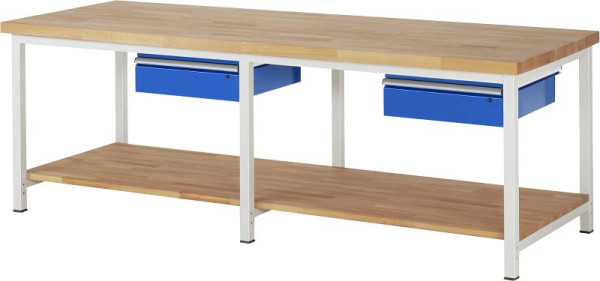 RAU Werkbank Serie 8000 - Modell 8001A7, B2500 x T900 x H840-1040 mm, 03-8001A7-259B4H.11