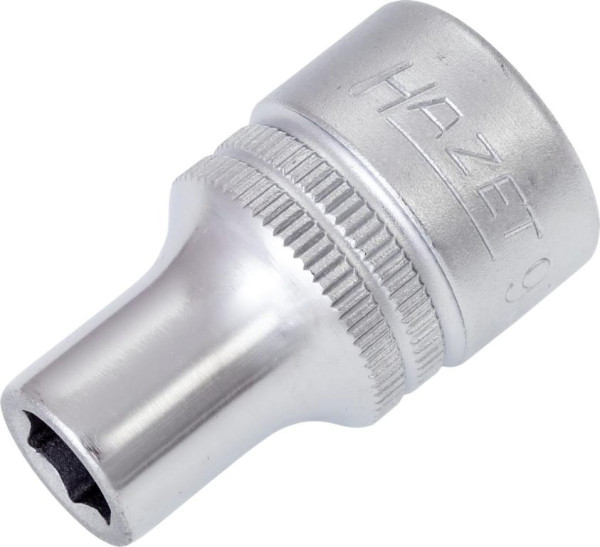 Hazet Steckschlüsseleinsatz, Sechskant, Vierkant hohl 12,5 mm (1/2 Zoll), Außen-Sechskant-Tractionsprofil, 8 mm, 900-8
