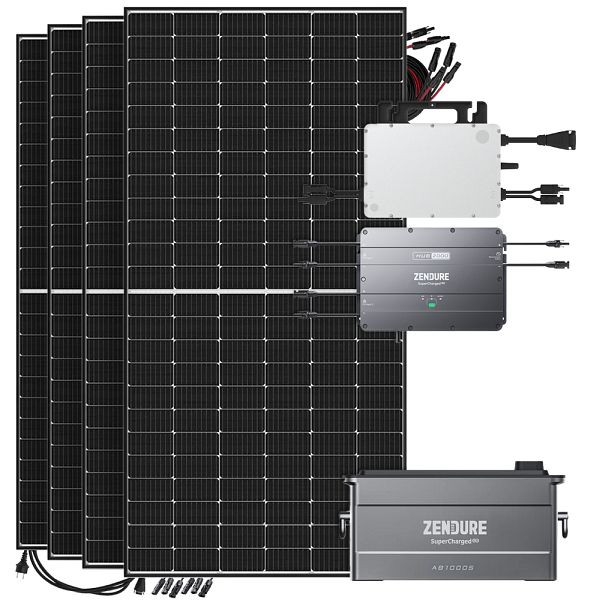 Offgridtec Zendure SolarFlow 960Wh 1920W HMS-1000-2T Balkonkraftwerk Bifazial Black Frame - 5m Anschlusskabel, 4-01-019805_001