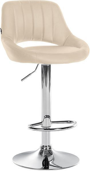 CLP Barhocker Milet Kunstleder chrom, creme, 322415