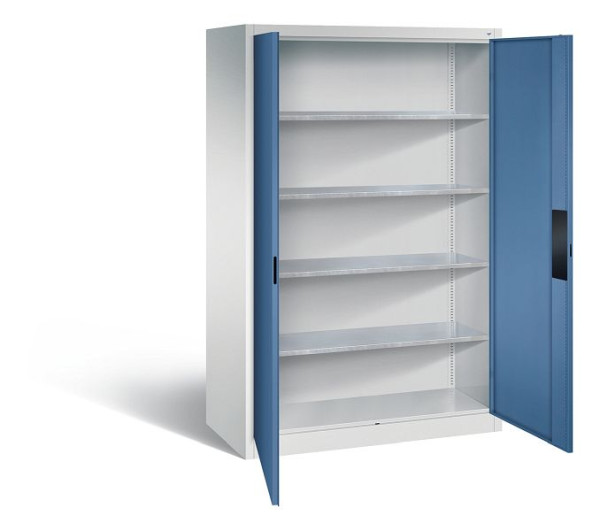 C+P Werkzeugschrank Acurado, H1950xB1200xT600mm, Farbe: Lichtgrau / Fernblau, Muldengriff, 8932-052 S10306