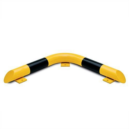 DENIOS Eck-Rammschutz-Balken, aus 3 mm Gütestahl, 86 x 638 x 638 mm, 207453