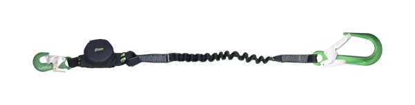 Kratos Elastische Gurtbandverbindungsmittel mit Falldämpfer und 2 Karabiner mit Automatikverschluss, länge maxi 2 m, FA3072320